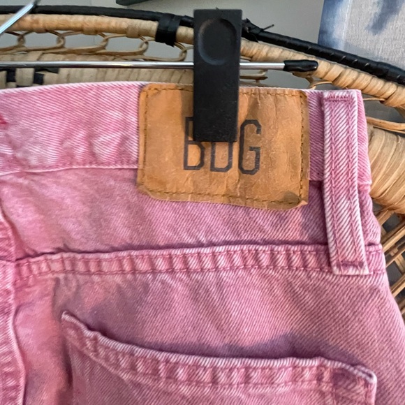 🤠Urban Outfitters BDG Issa Cowboy Jeans Hi Waisted Straight Leg Pink Washed 27🎀 - Picture 8 of 11